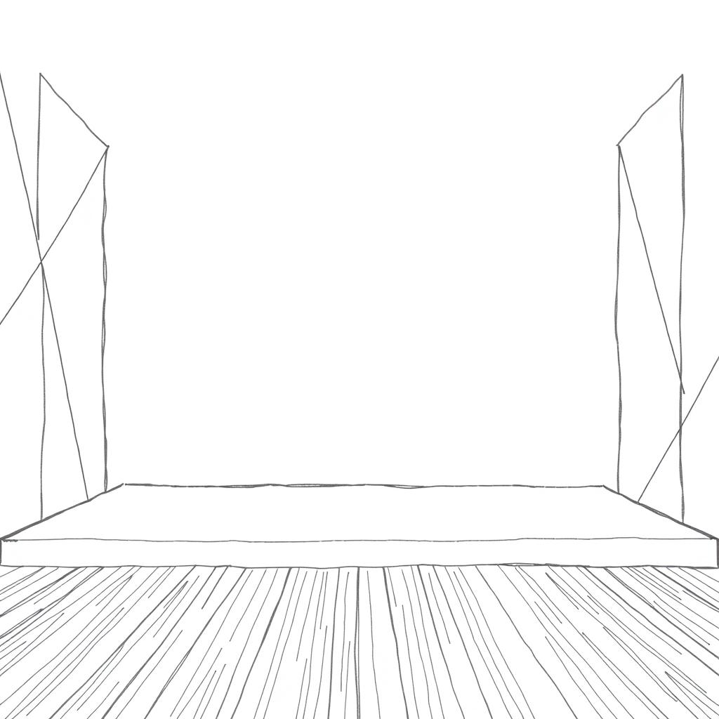 A simple, virtual stage background designed for placing a character in a digital environment