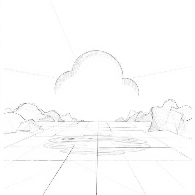 A non-existent virtual background resembling a holographic environment, designed as an abstract representation of a digital cloud