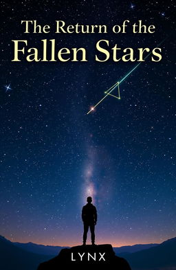 A breathtaking starry night sky filled with shimmering stars and a few shooting stars streaking across the canvas