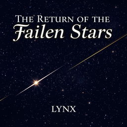 A captivating starry night sky filled with shimmering stars and a few shooting stars streaking across the canvas