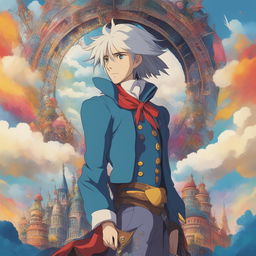 A high-quality digital art image of Howl from Studio Ghibli's 'Howl's Moving Castle'