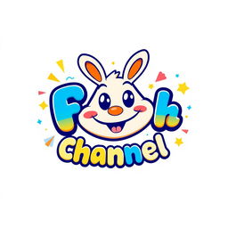 A colorful, whimsical, and playful cartoon channel logo featuring bold, rounded fonts and vibrant colors like blue, yellow, and orange, set against a bright white background