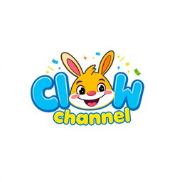 A colorful, whimsical, and playful cartoon channel logo featuring bold, rounded fonts and vibrant colors like blue, yellow, and orange