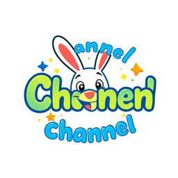 A colorful, whimsical, and playful cartoon channel logo featuring bold, rounded fonts and vibrant colors like blue, yellow, and orange