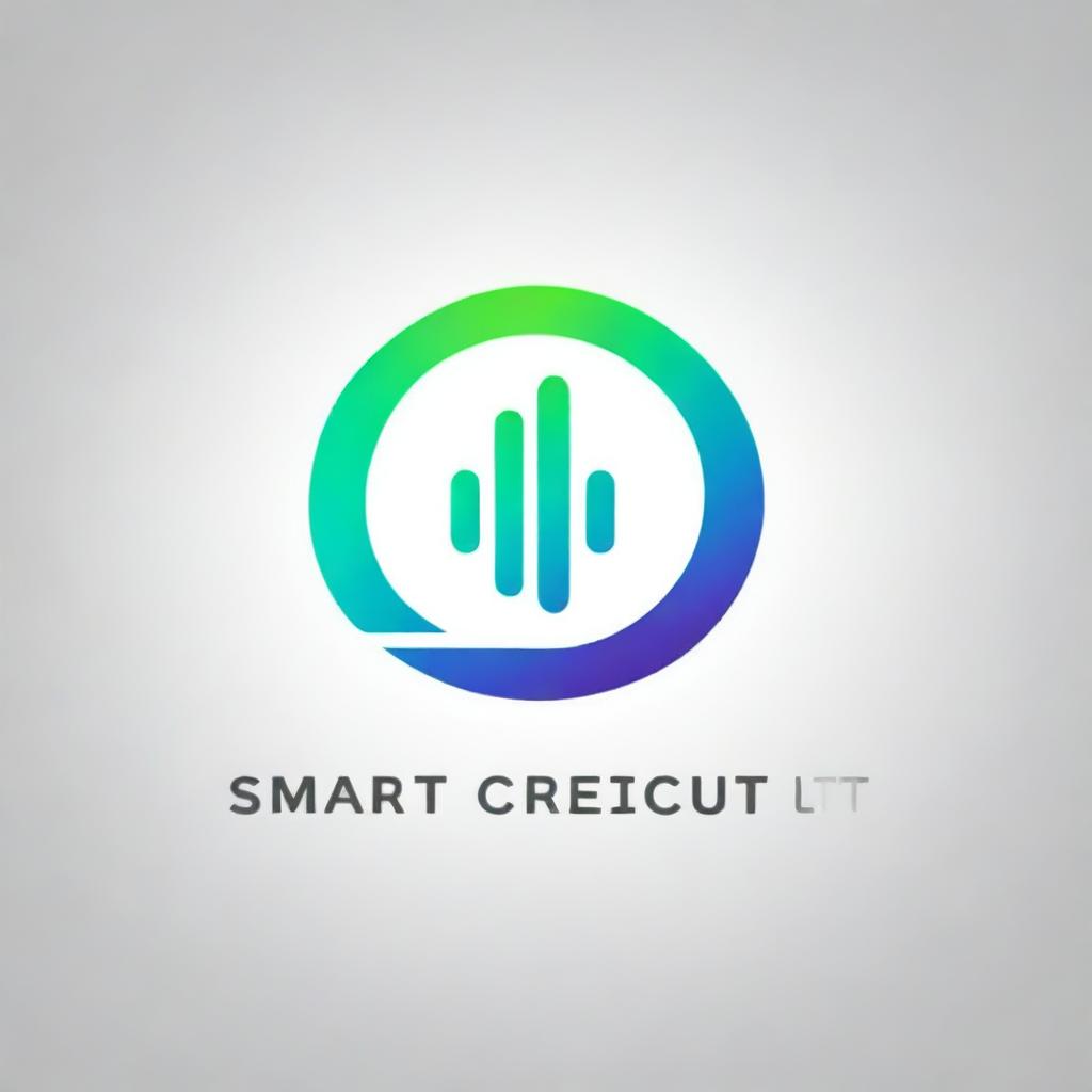 This image is a creative and striking logo for the 'Smart Circuit' startup