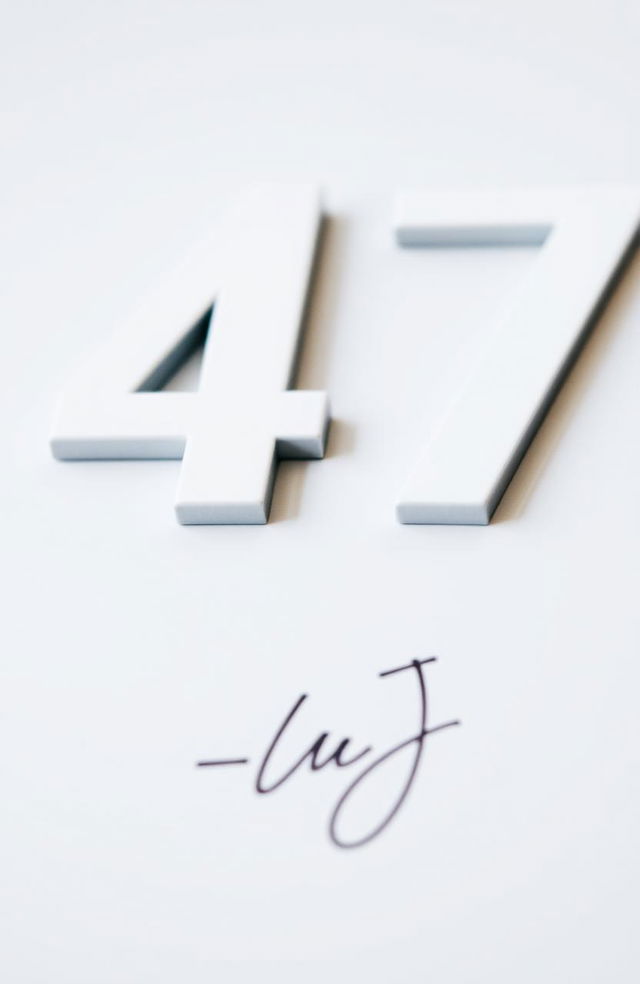 A close-up shot focusing on the number 475 displayed in a bold, modern font