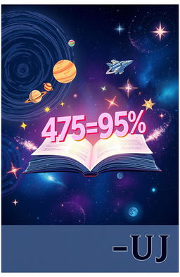 In a fascinating space theme, depict a cosmic scene with swirling galaxies and twinkling stars in the background