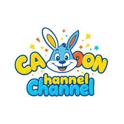 A colorful and whimsical cartoon channel logo featuring bold, rounded fonts and vibrant colors such as blue, yellow, and orange