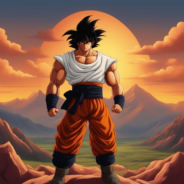 This is a high-definition, digital art image of the character Rambo, reimagined as a Dragonball Z character