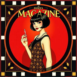 A vintage 1920s magazine cover featuring an elegant and glamorous design
