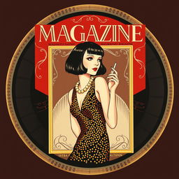 A vintage 1920s magazine cover featuring an elegant and glamorous design