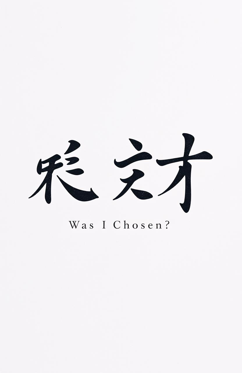 An artistic interpretation of the phrase 'Why Was I Chosen?' in beautiful Japanese kanji characters