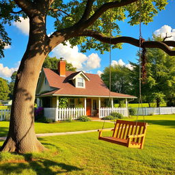 A charming and cozy house nestled in a serene countryside setting