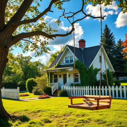 A charming and cozy house nestled in a serene countryside setting