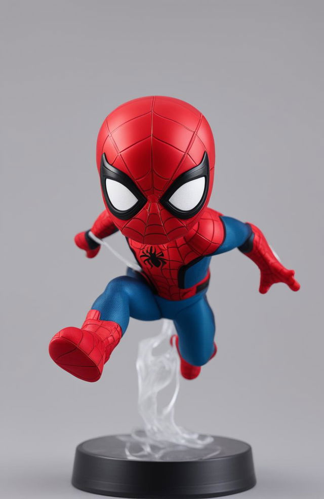 A high-quality product photo of a Spiderman Funko Pop figurine