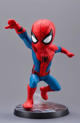 A high-quality product photo of a Spiderman Funko Pop figurine