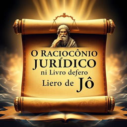 A visually striking book cover design for 'O Raciocínio Jurídico no Livro de Jó'