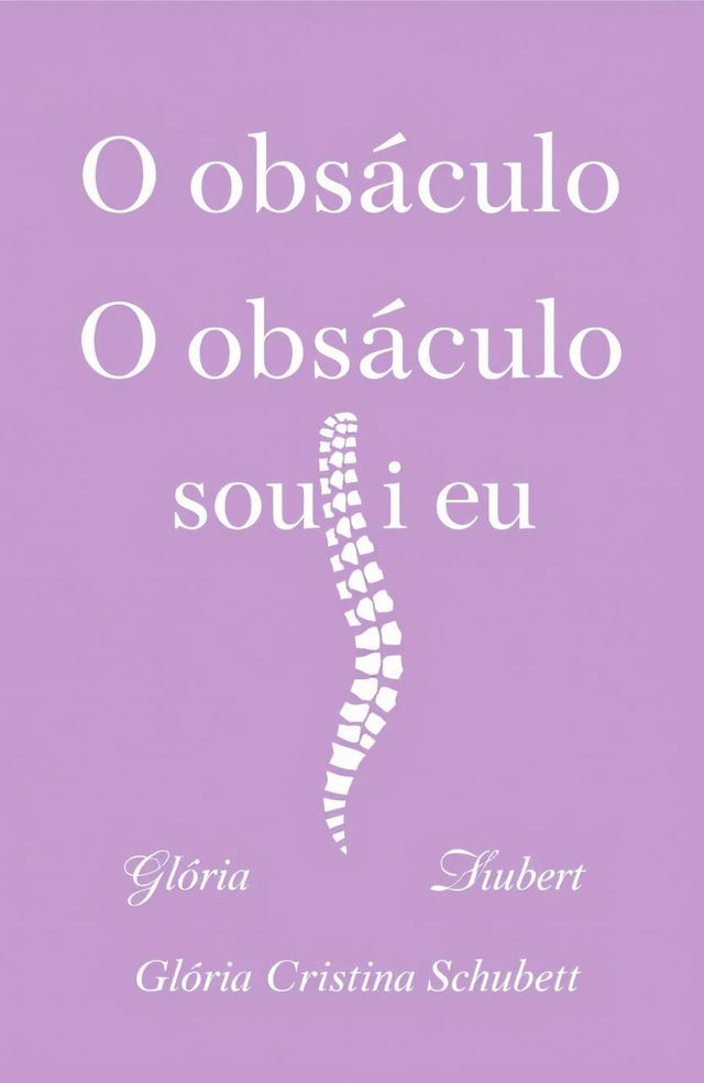 A stylized book cover featuring the title "O obstáculo sou eu" prominently displayed