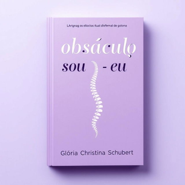 A visually striking book cover designed in lilac hues, featuring the title "O obstáculo sou eu" in bold, artistic lettering