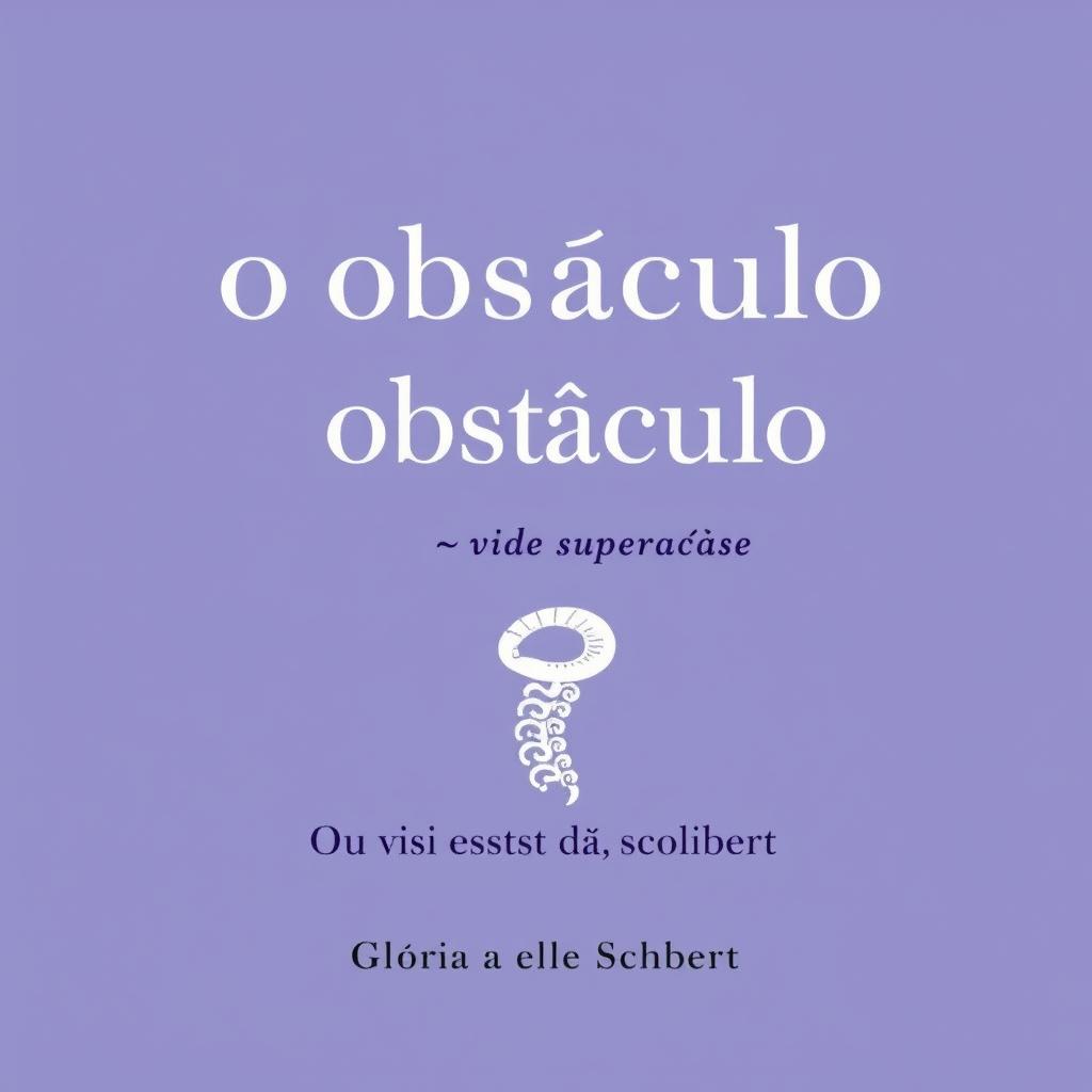 Uma capa de livro visualmente impactante, em tons de lilás, apresentando o título "O obstáculo sou eu" em letras artísticas e em destaque no centro