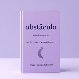 Uma capa de livro visualmente impactante, em tons de lilás, apresentando o título "O obstáculo sou eu" em letras artísticas e em destaque no centro