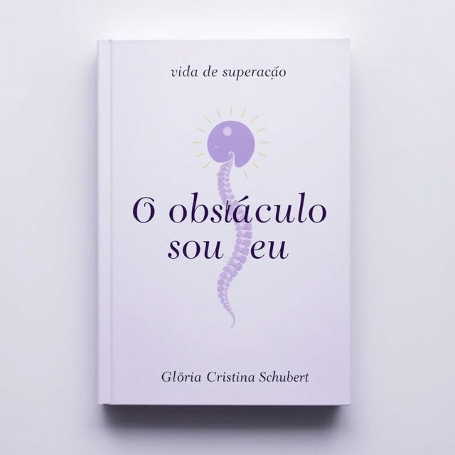 A captivating book cover in soft lilac hues, featuring the title "O obstáculo sou eu" prominently displayed in bold, artistic lettering at the center