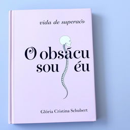 A captivating book cover in soft lilac hues, featuring the title "O obstáculo sou eu" prominently displayed in bold, artistic lettering at the center