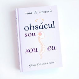 A captivating book cover in soft lilac hues, featuring the title "O obstáculo sou eu" prominently displayed in bold, artistic lettering at the center