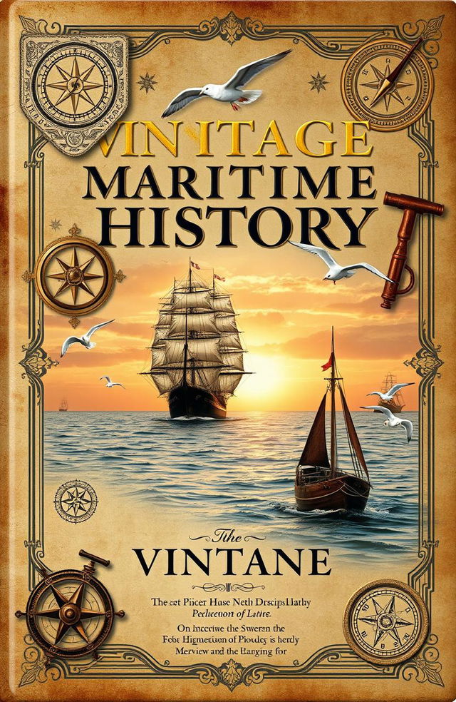 An encyclopedia-style image depicting the vintage maritime history theme