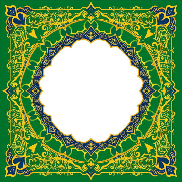 An intricate Islamic frame design suitable for the cover of each chapter in a book