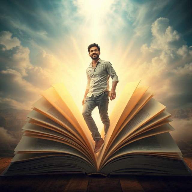 An imaginative scene depicting an open book radiating bright light from its pages