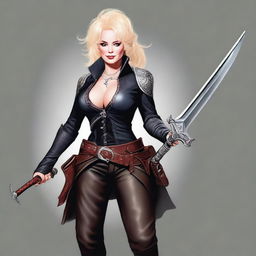 A realistic digital art image of Dolly Parton depicted as an Assassin from Dungeons and Dragons 5e