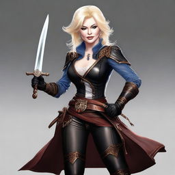 A realistic digital art image of Dolly Parton depicted as an Assassin from Dungeons and Dragons 5e