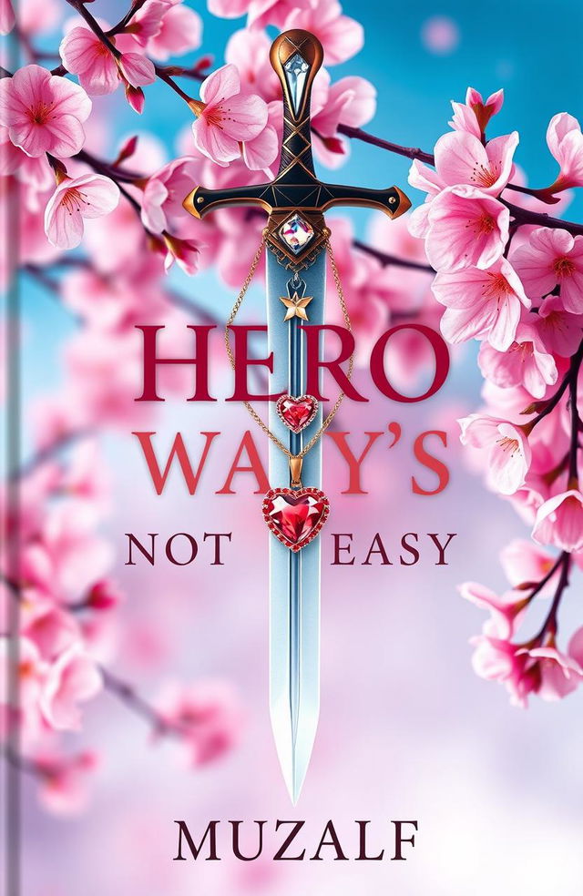 A captivating book cover featuring a beautiful sakura blossom background