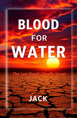 A stunning book cover design for 'Blood for Water: The Last Pond's Deadly Secret' by Jack