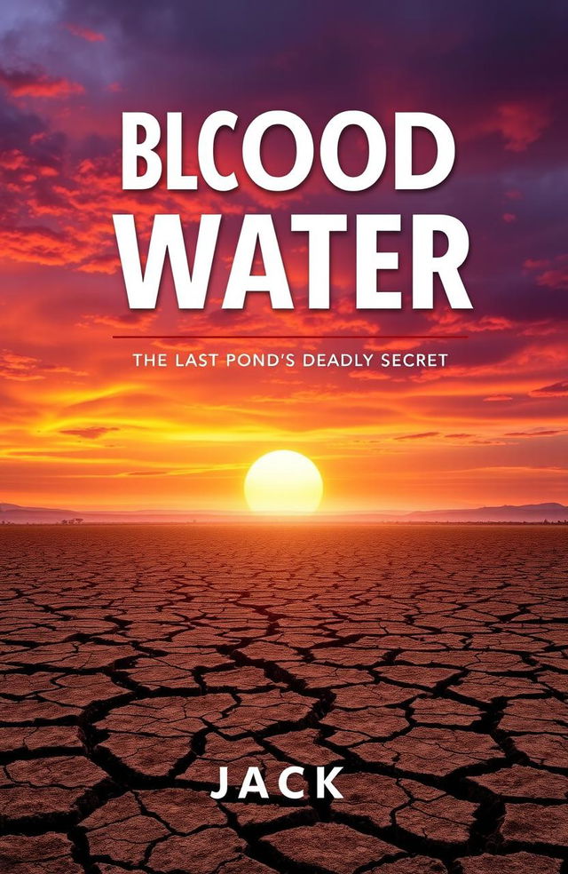 A stunning book cover design for 'Blood for Water: The Last Pond's Deadly Secret' by Jack