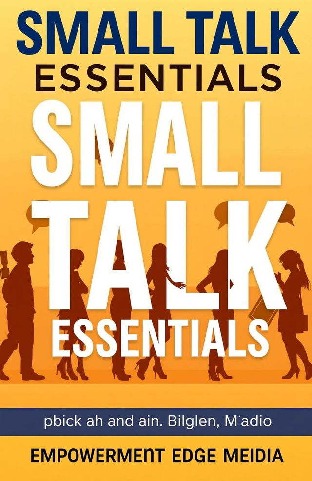 A captivating book cover design for 'SMALL TALK ESSENTIALS' featuring bold, modern typography