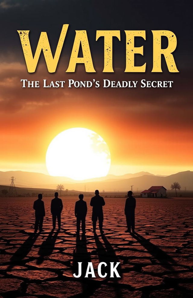 A stunning book cover for the novel titled "Water: The Last Pond's Deadly Secret" by Jack