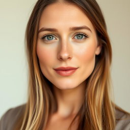 A 37-year-old woman with fair skin and long hair, depicted in a natural style with minimal makeup