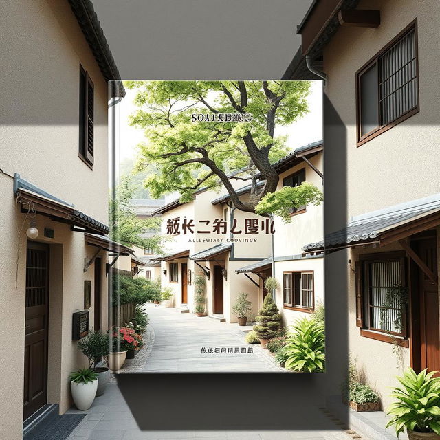 A charming book cover design for a book titled '소제동', featuring a picturesque alleyway neighborhood of Sojaedong