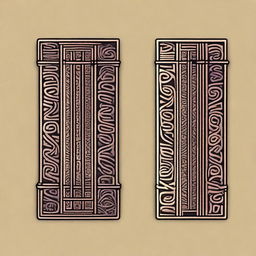 A 2D animated image of a blessed iron bar, etched with symbolic patterns and emitting a soft glow, set against a simple background