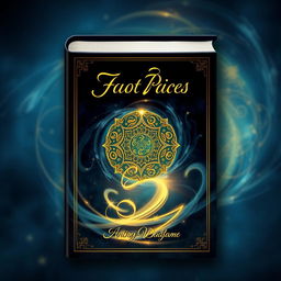 A captivating book cover design featuring an intricately designed ancient artifact in the center, surrounded by swirling mystical energy