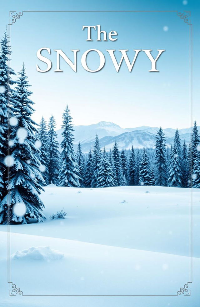 A captivating book cover design featuring a serene, snowy landscape that conveys a sense of peace and tranquility