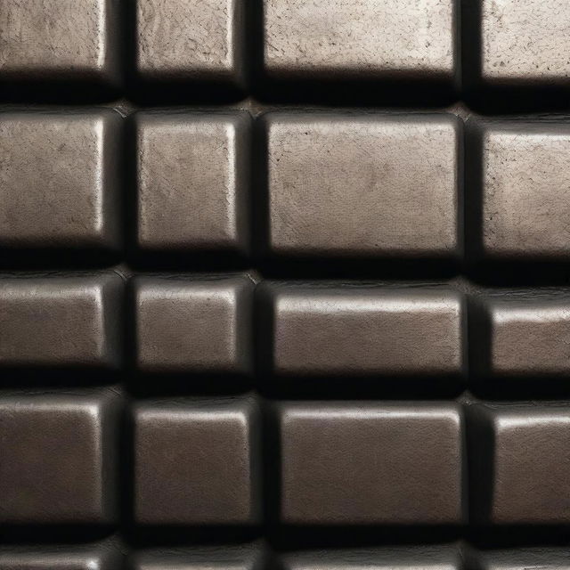 A 2D animated image of rugged and sturdy iron material, depicted with a realistic metallic texture, set against a simple background