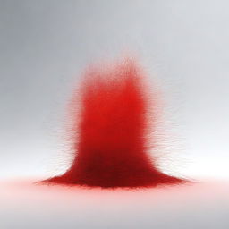 A 2D animated image of a piece of iron material, glowing red-hot and emitting waves of heat, set against a simple background.