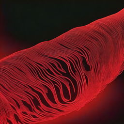 A 2D animated graphic of a piece of iron material, glowing red-hot and emitting waves of heat, set against a simple background