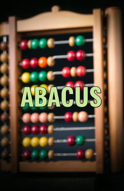 A stunning image featuring an intricately designed abacus as the background, showcasing its colorful beads and wooden frame in great detail