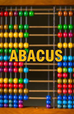 A stunning image featuring an intricately designed abacus as the background, showcasing its colorful beads and wooden frame in great detail