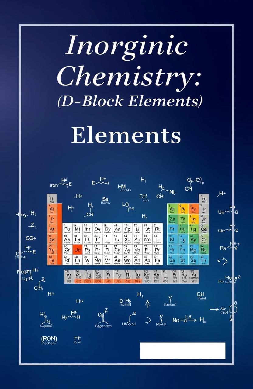 A visually appealing front page design for chemistry notes focusing on inorganic d-block elements