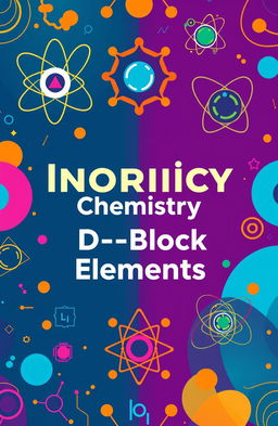 A visually engaging front page for notes on inorganic chemistry, specifically focusing on d-block elements